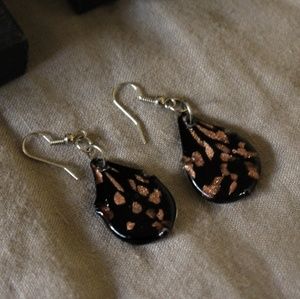 NWOT Dangling Glass Earrings